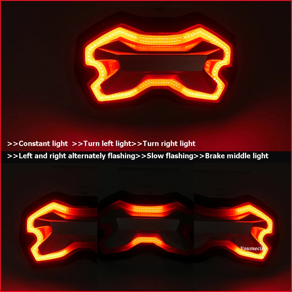 melhor Capacete Sem Fio Freio Stop & Turn Signal Strobe Flash Intermitentemente Para Bmw Ktm Motocicleta/built-in Bateria De Grande Capacidade