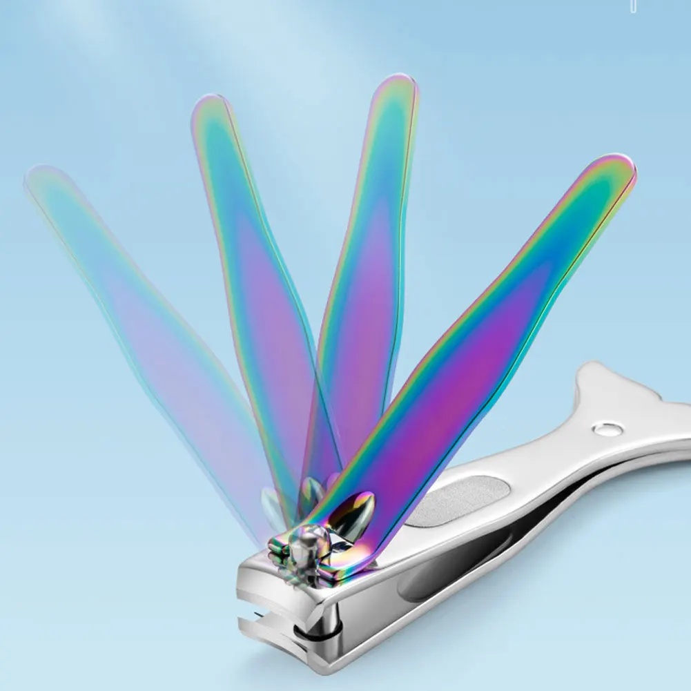 

Nail Clipper Stainless Steel Rainbow Colorful Nail Clippers Dead Skin Finger Nails Anti-Splash Trimmers Nail Cutter Mermaid