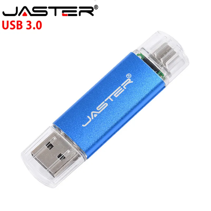 Флэш накопитель JASTER USB 3 0 OTG флэш 16 ГБ 32 64 двойной разъем Micro Usb для мобильного