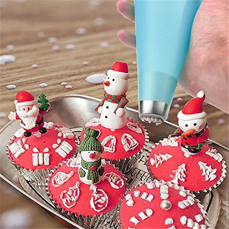 New 32-piece Medium-sized Small Stainless Steel Decorating Mouth Bag Collection Cake Grass Flower Baking Puff Tool |
