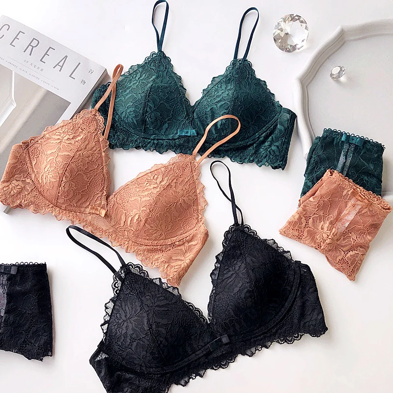 Wriufred сексуальный кружевной женский Бралетт вышивка провода свободное белье
