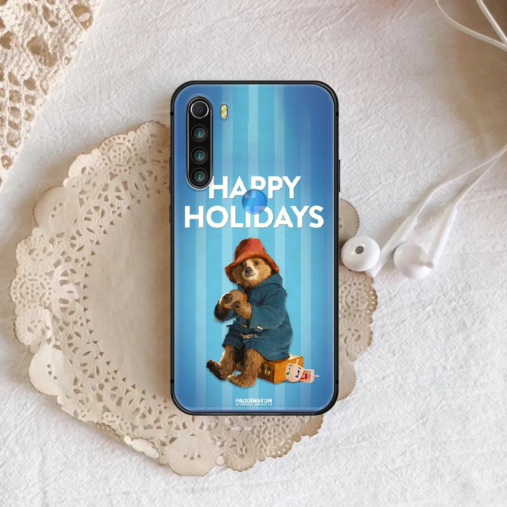 

cartoon Paddington Bear Phone Case For XIAOMI Redmi Note 5 7 8 T 9 6A 7A 8A 9S K 20 30 Pro black Etui 3D Cell Trend Cover Pretty