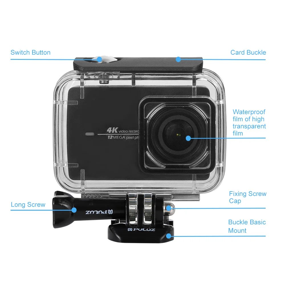 PULUZ 45 м водонепроницаемый корпус для подводного дайвинга чехол Xiaomi Xiaoyi II 4K