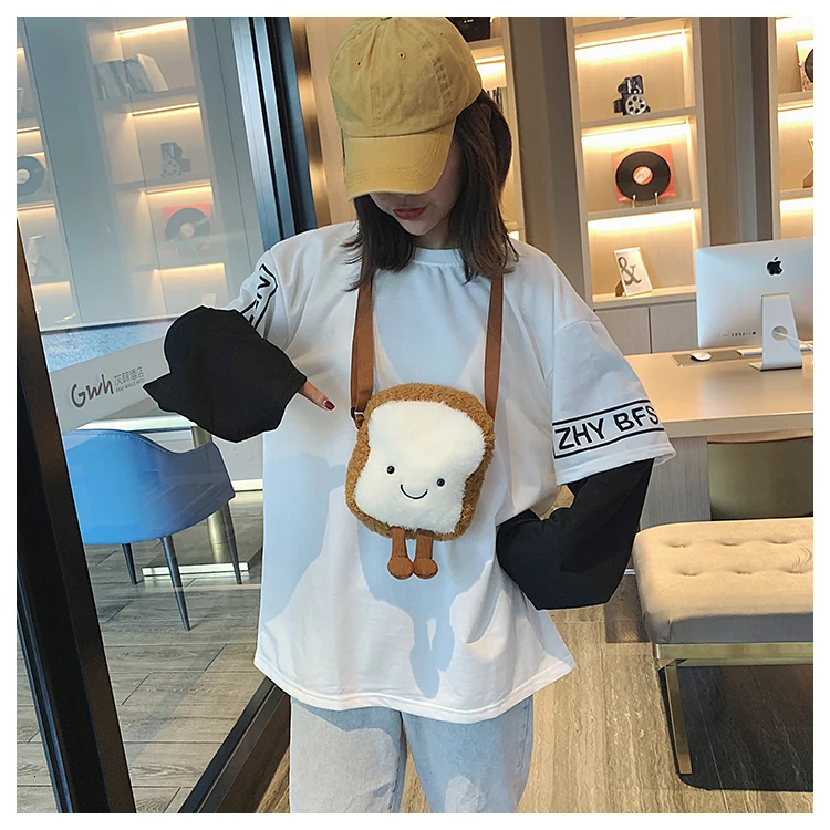 Small Crossbody Shoulder Bags For Girls Cute Cartoon Toast Toy Fruit Shape Avocado Wallet Designer Clear Purse And Handbags