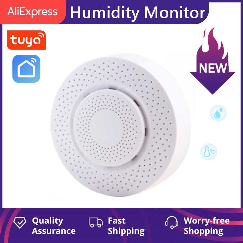

Умная воздушная коробка Tuya с Wi-Fi, датчик температуры и влажности