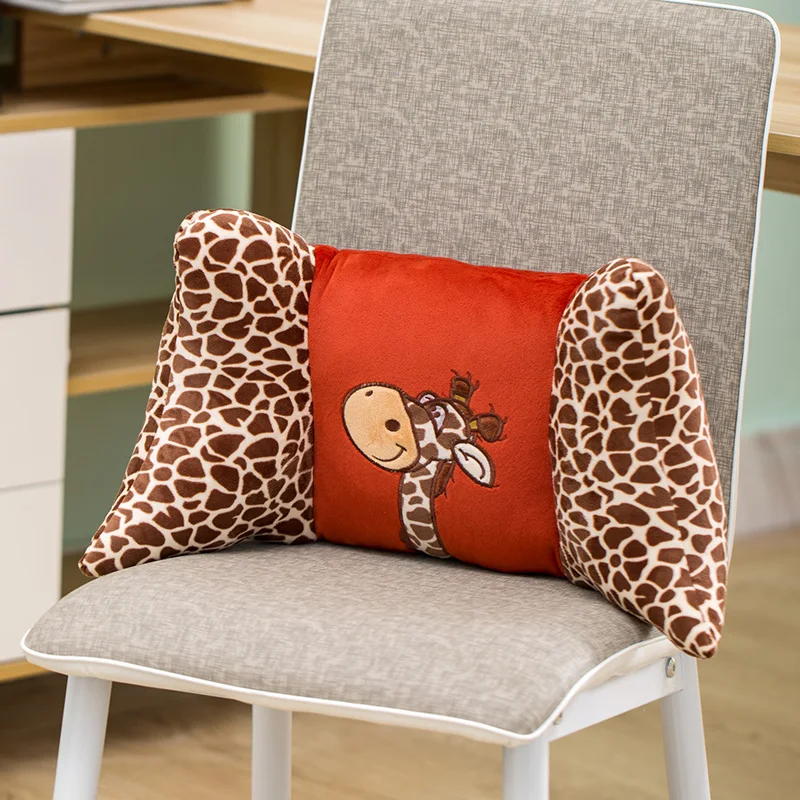 Милые животные плюшевые подушки Мультяшные волоконные для стула гостиная