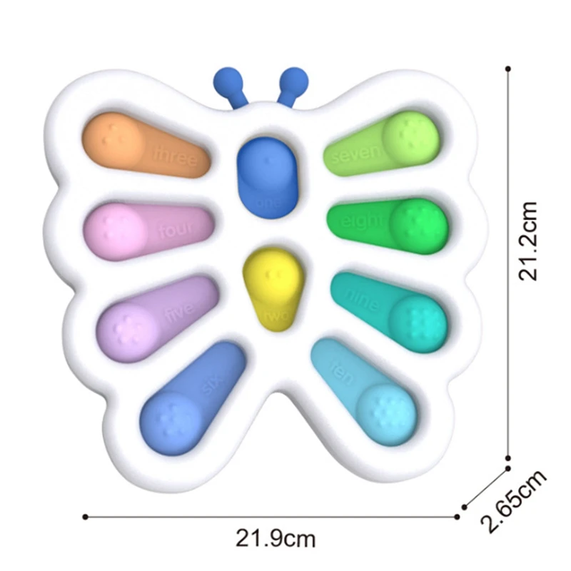 

Kids Sensory Pressure Toys Colorful Butterfly Decompression Finger Bubble Game Baby Intelligence Development Toys