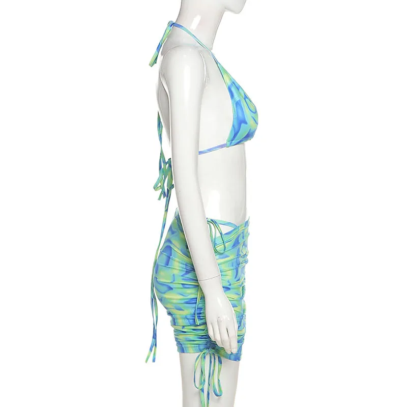 

Gxcmhbwj Sexy Lace-Up Underwear Bag Hip Skirt Female Corset Suit Party Streetwear Camisole Off Shoulder Straps Women Bustier Bra