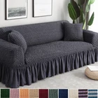 Чехол для дивана с оборками на присосках, плотный эластичный чехол для дивана, чехол на 1234 места для гостиной, эластичный чехол для кресла, дивана