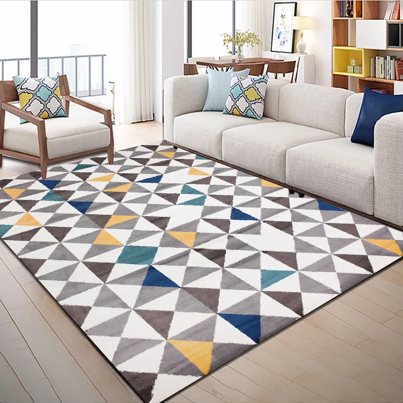 

Nordic style geometric Carpets for Living Room Bedroom triangle large Area Rugs beside sofa table Floor Rug Home Hallway doorMat