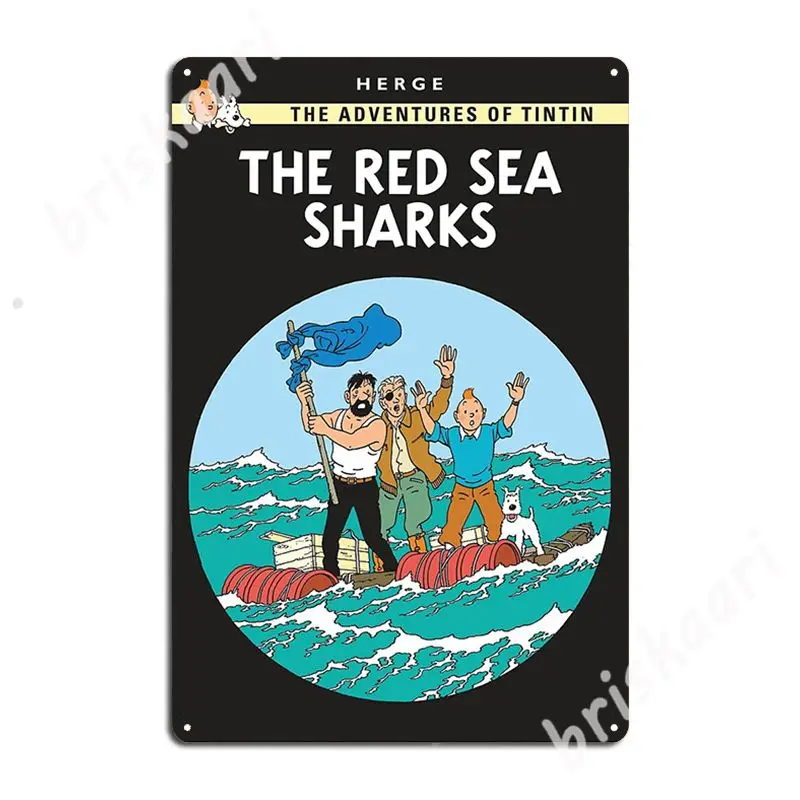 

The Red Sea Sharks Adventures Metal Signs Garage Decoration Cave pub Customize Club Tin sign Posters