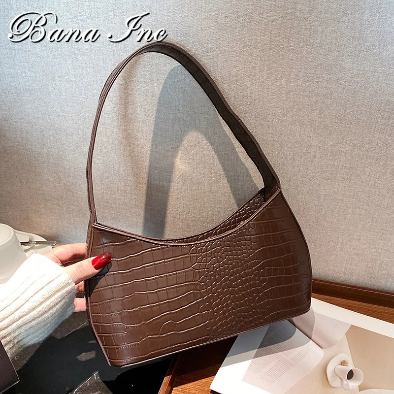 

Hobos Bag Small Shoulder Bag Under Armpit Vintage Simple Women Bag Lady Handbag Pu Leather Trend 2021 New Design Female Purse