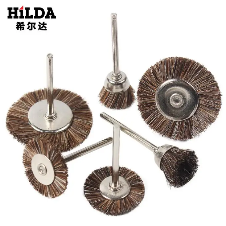 

20 шт для снятия заусенцев щетка из конского волоса с двумя шлифовальный инструмент полировального круга для конических фрез для мебели, дер...