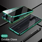 Двухсторонний стеклянный Магнитный чехол для Xiaomi Redmi Note 9 Pro 9s 8 7 Pro Redmi 8 9 9A K20 Mi 10T Lite 9T Note 10 Pro, Магнитный чехол