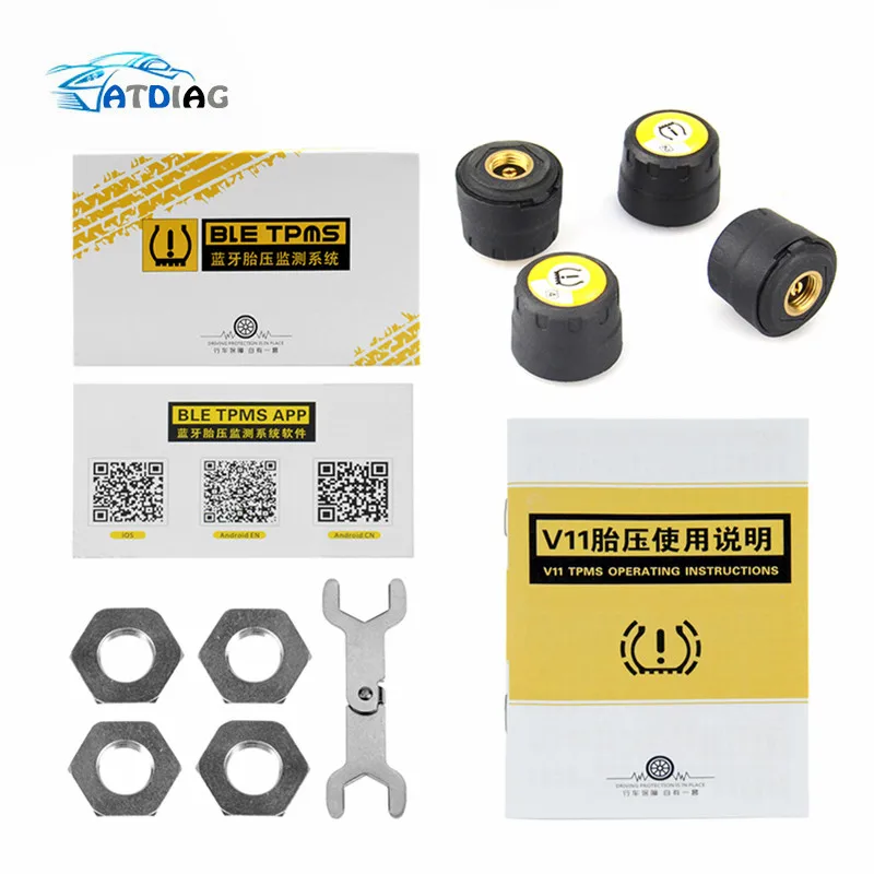 Автомобильный датчик давления в шинах инструмент Bluetooth 4 0 с Android iOS BLE TPMS