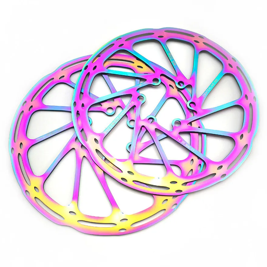 

Диск тормозной цветной для горного велосипеда с 6 отверстиями, 160/180 мм