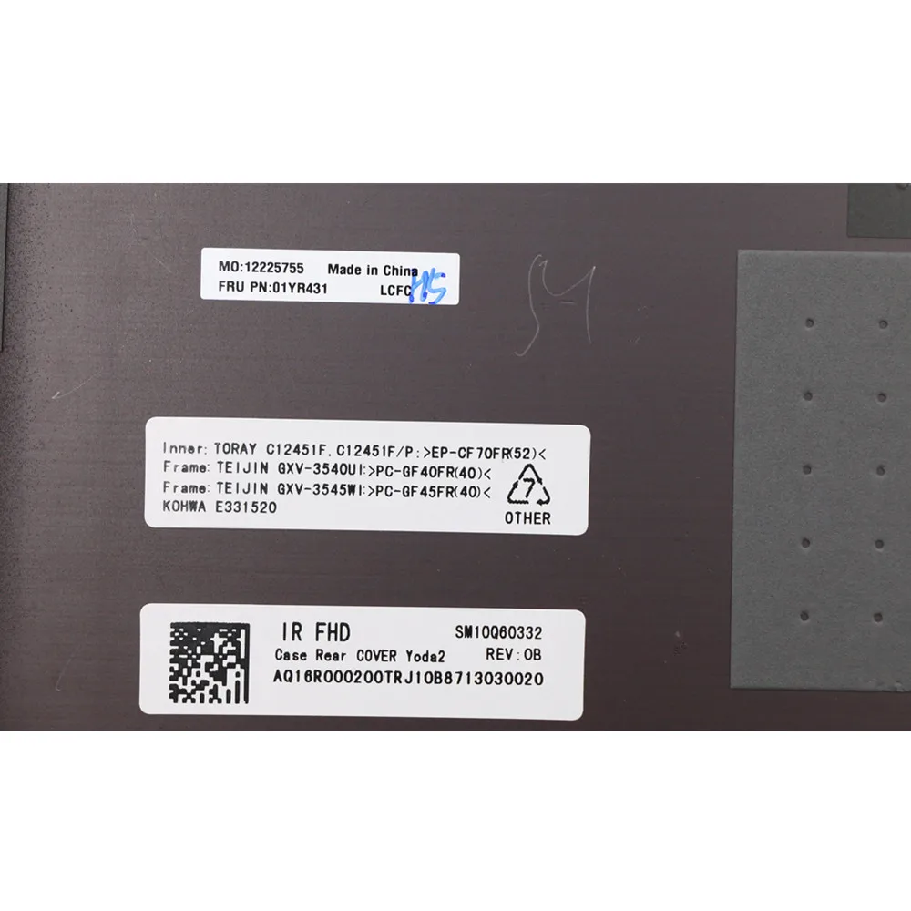 2018 /  Lenovo Thinkpad X1  6th Gen      FHD-IR FRU 01YR431