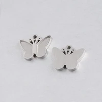 stainless steel butterfly base accessories diy pendant accessories diy necklaces earrings accessories jewelry and hardware