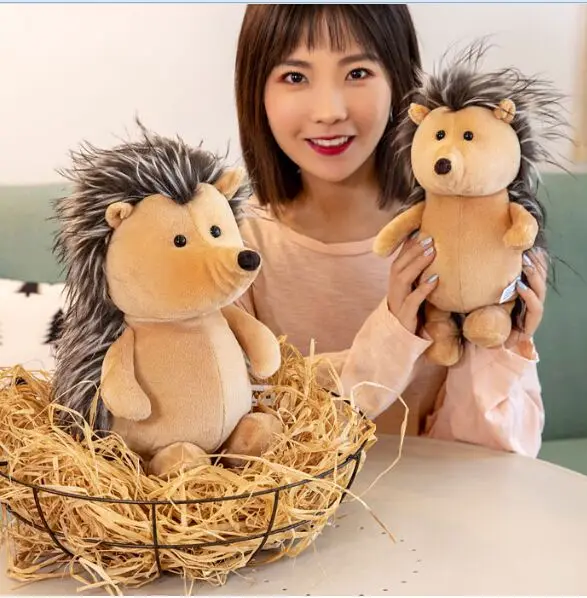 

new toy lovely cartoon hedgehog plush toy brown hedgehog soft doll throw pillow hug pillow birthday gift w2847