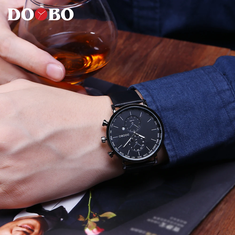 

2021 NEW Luxury Brand Mens Watches Sport Date Watch Men's Clock Army Military Leather Quartz Wrist Watch Relogio Masculino