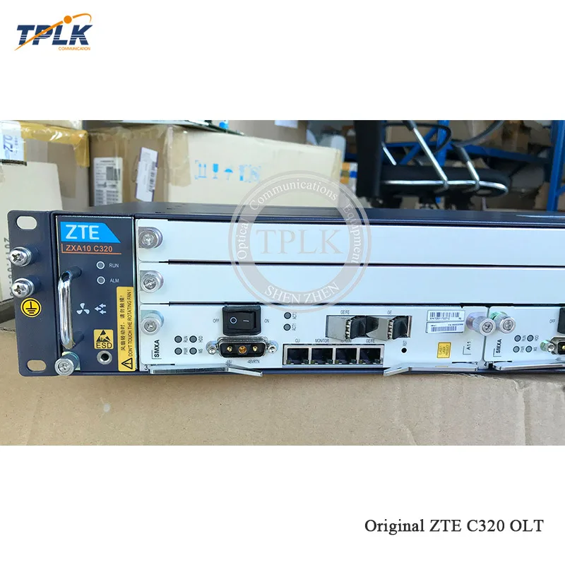 AliExpress горячая Распродажа оригинальные мини zte C320 шасси OLT GPON с 2* 1GE SMXA/1 карточная игра, постоянного тока(-48/72 V) Источник питания английской прошивкой