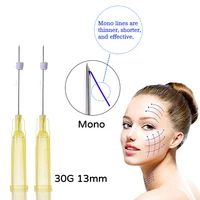 20pcsbag hot sale mono pdo absorbable suture 30g 13mm fios de face thread cogs eye lift skin face lifting with sharp needle