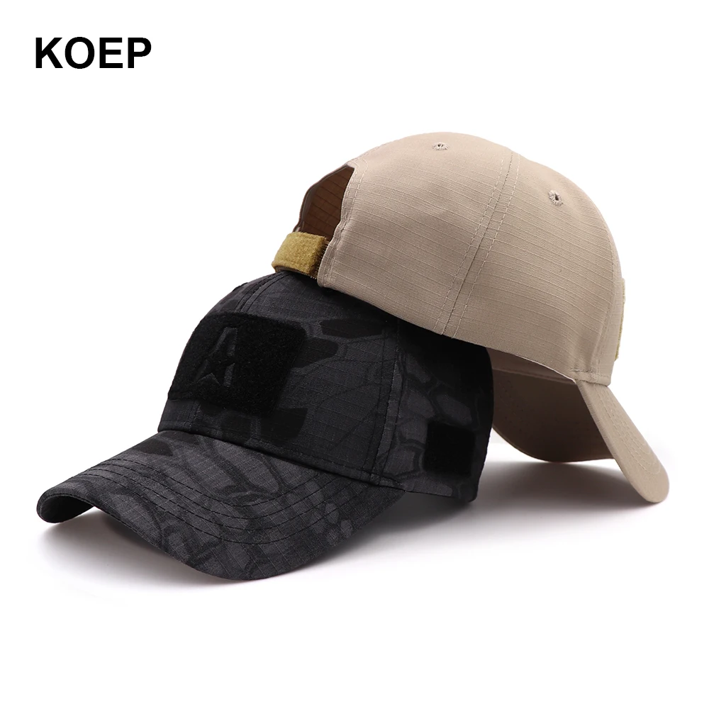 

KOEP Camo Baseball Cap Fishing Caps Men Outdoor Hunting Camouflage Jungle Hat Women Hiking Hats Embroidered BRT-W/B RMT-RT1/RT2