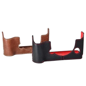 2021 Genuine Leather Camera Bag Half Body Case For Fuji Fujifilm XT4 X-T4 Bottom Cover Protective Shell