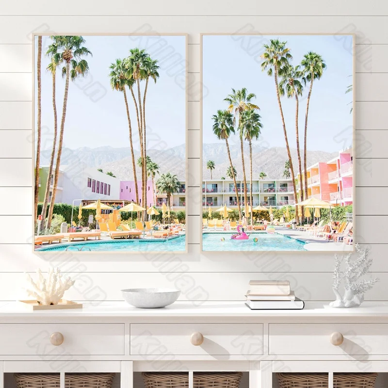 

Modern Brief Type Vacation Hotel Wall Bed Room Painting Posters and Murals In Nordic Style for Living Room and Decoration