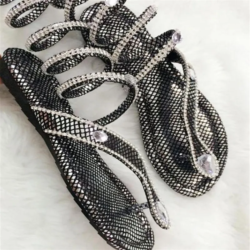 Новое поступление змеиная кожа Женская летняя обувь Женские сандалии со