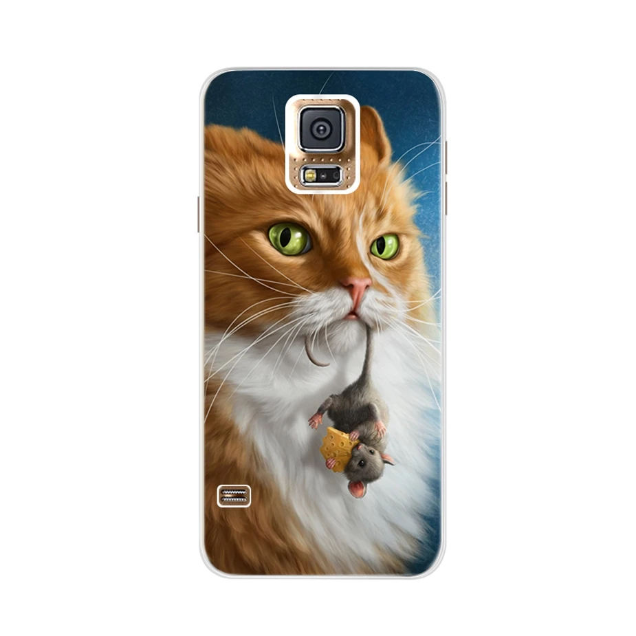Мягкий тонкий милый чехол с рисунком для Samsung Galaxy S5 G900I G900M G900T чехлы телефонов S 5