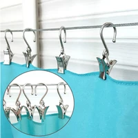 10pc curtain clip hook silver photo hanging clothespin curtain rings clamps for bathroom outdoors wedding decoration accessories
