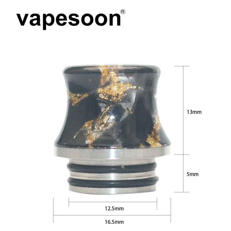 

VapeSoon DT017 810 Stainless Steel Resin Drip Tip Wide Bore Drip Tip