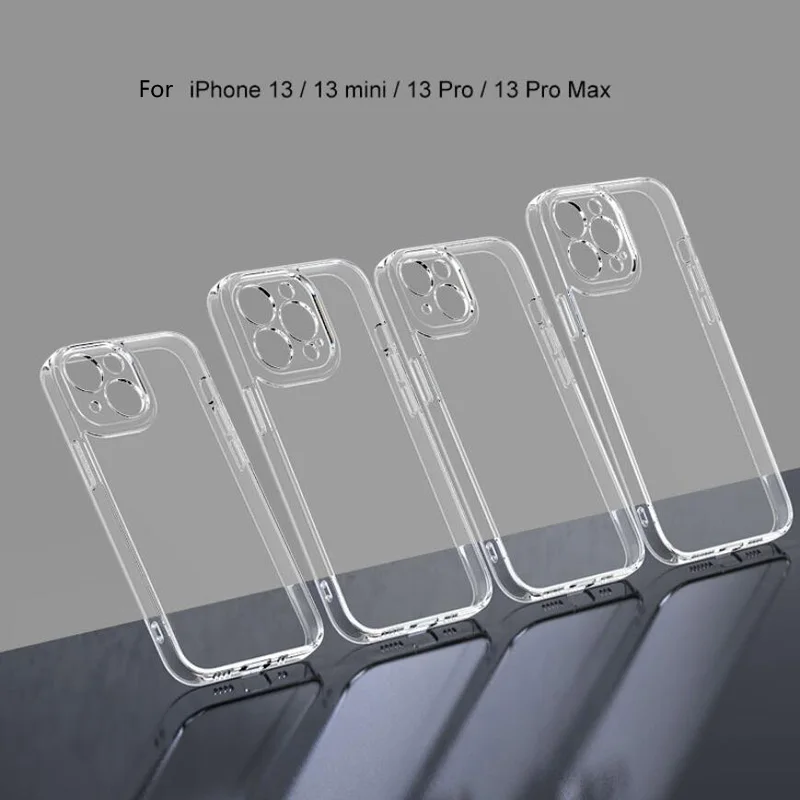 

13 Pro Clear Case For iPhone 13 mini 13Pro Max TPU Silicon Fitted Bumper Soft Case for Apple iPhone13 Back Cover Shell 2021 New