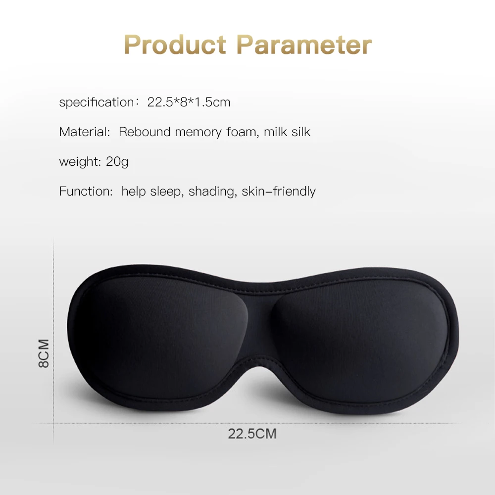 

3D Sleep Mask Travel Eyepatch Soft Portable Blindfold Sleeping Eye Mask Eyeshade Cover Shade Eye Patch Relaxation Eye Shade 1Pcs