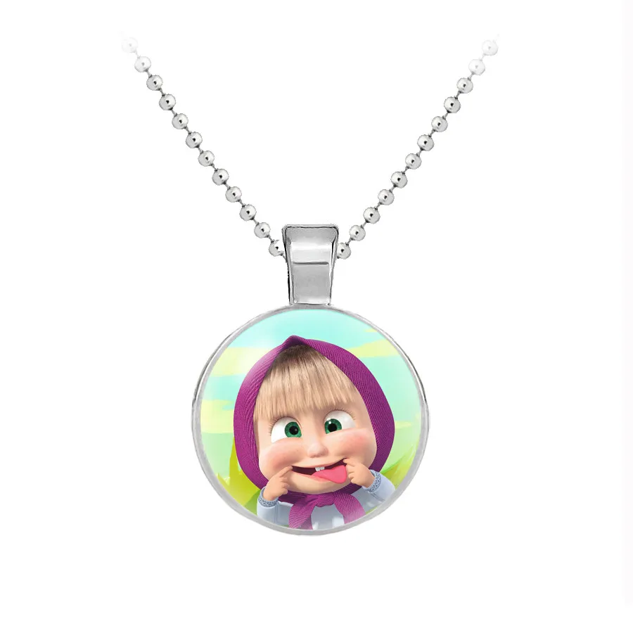 2019 Россия Маша время драгоценный камень сплав стекло кулон ожерелье Модные