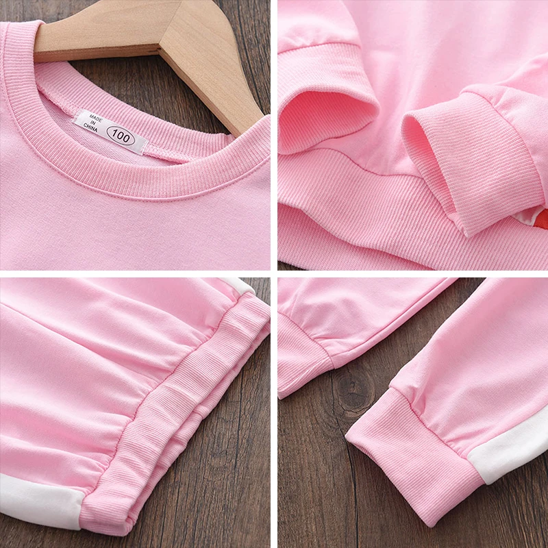 2Pcs Baby Girls Boy Clothing Sets Fall Toddler Sport Clothes T-shirt Tops Pants Suits Costume Outfit Suit Children Tracksuit