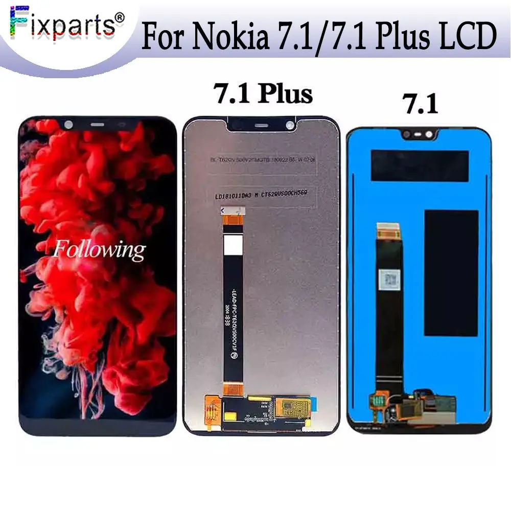 

New 100% Tested For Nokia X7 LCD For Nokia 7.1 Display Touch Screen Digitizer Assembly Replacement For Nokia 7.1 Plus 8.1 LCD