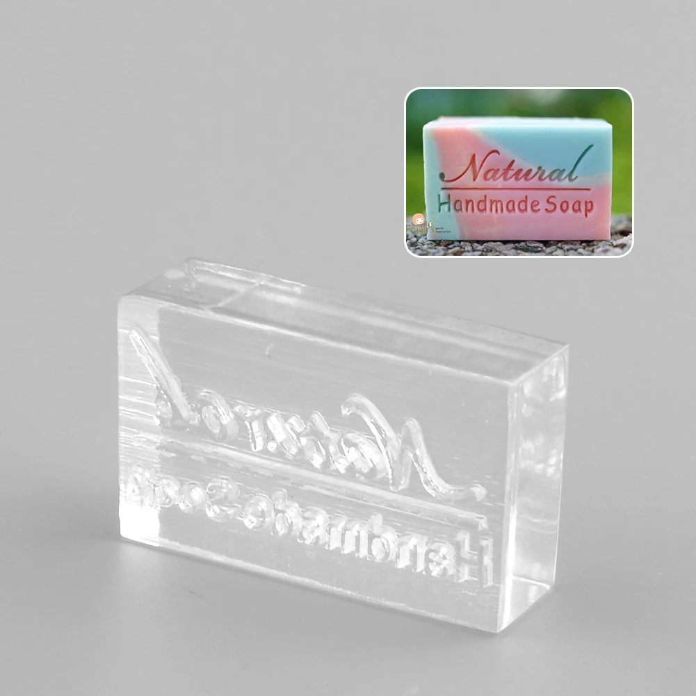 

Acrylic Natural Design Handmade Soap Stamping Stamp Seal Mold Craft DIY Acrylic Customized Soap Stamp Crystal Handmade Soap