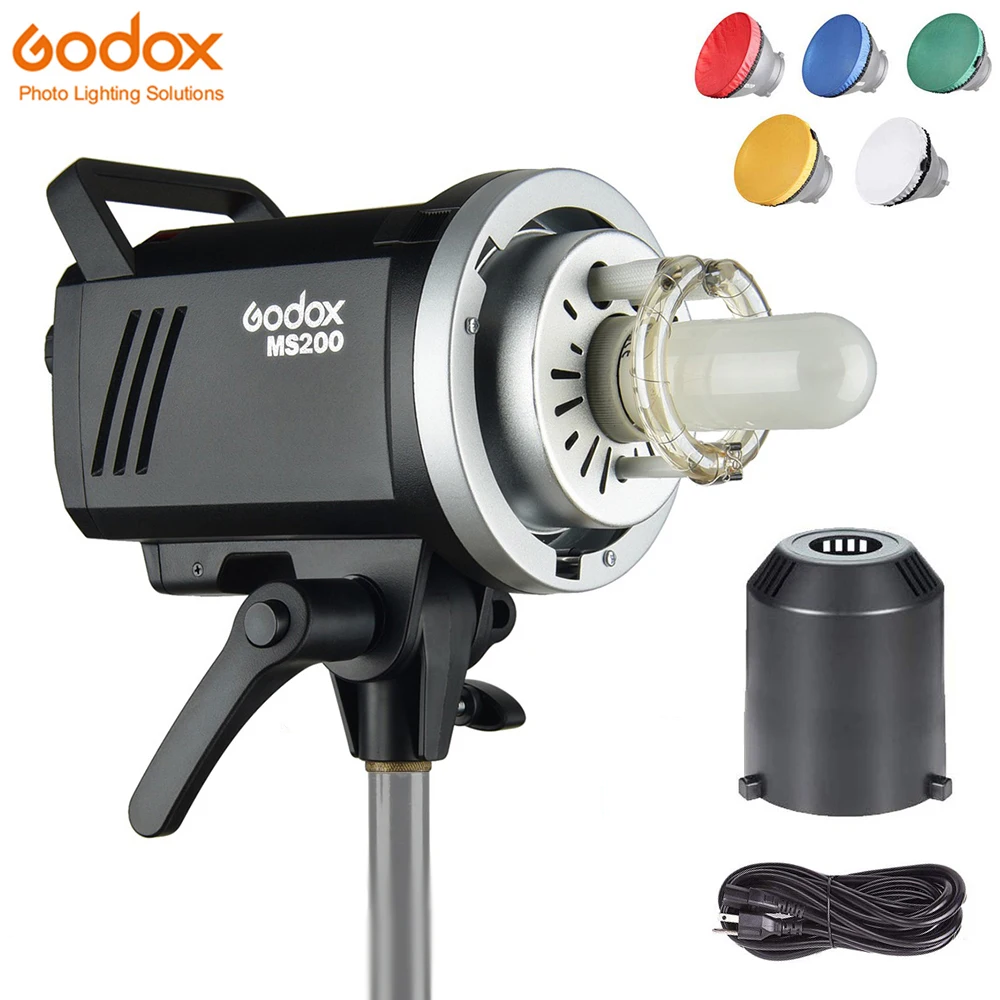 Godox MS200 200 Вт или MS300 300 студийный стробоскоп GN53 5600K крепление Bowens монолайт