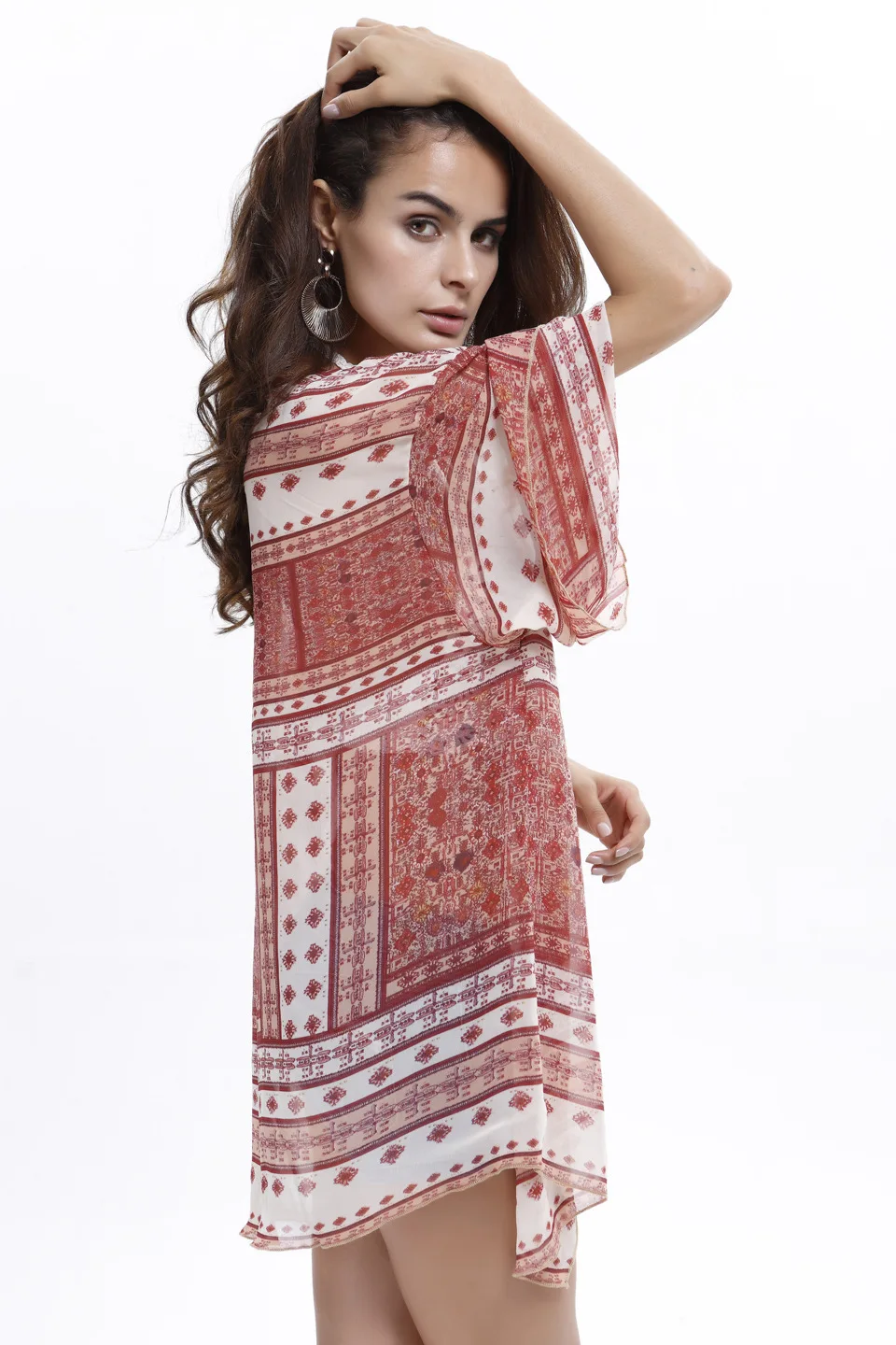 2020 Женские Летние шифоновые полосатые бикини накидки купальник пляжное платье