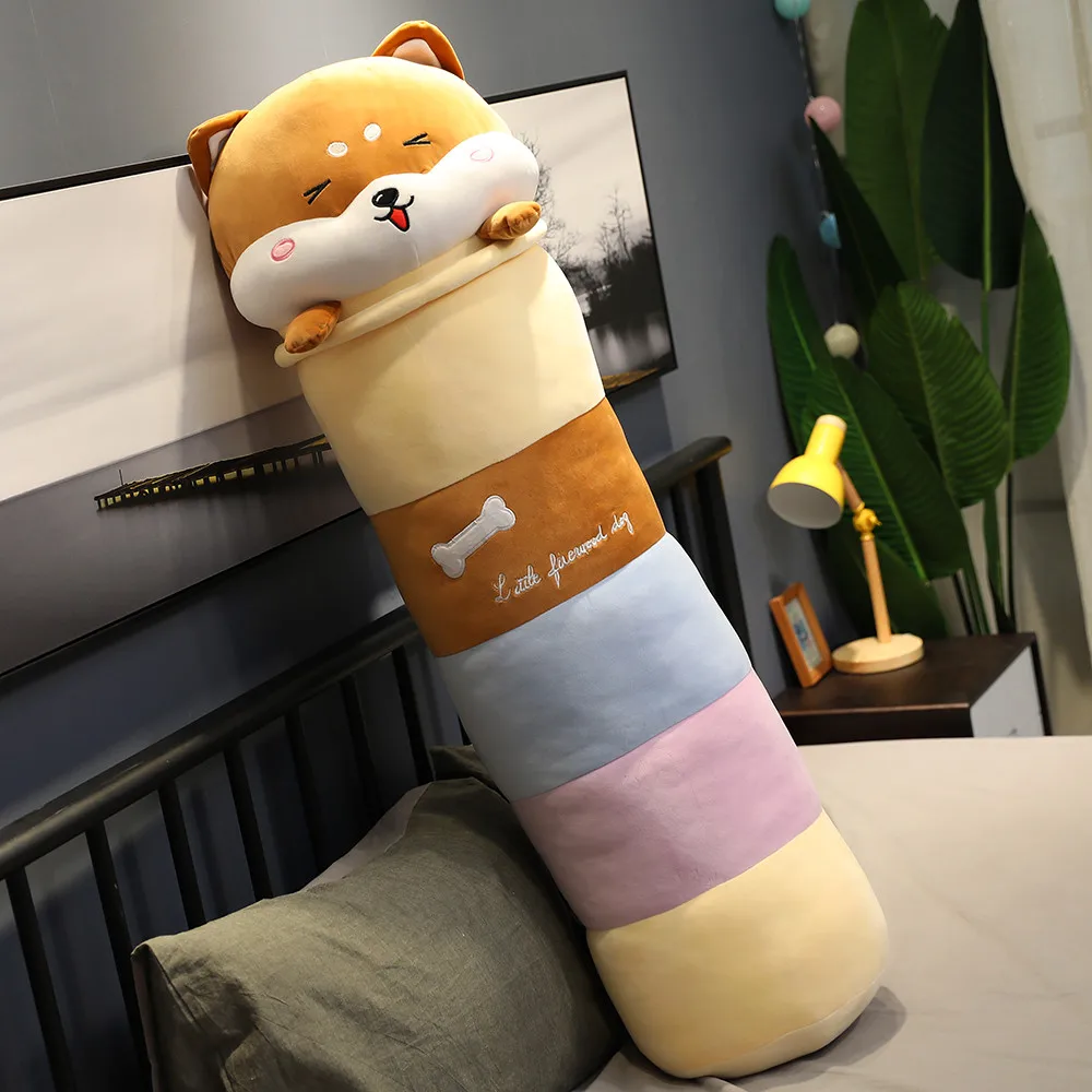 Barato 1 Ud. 60-100CM Tamaño Grande Arco Iris Perro Shiba Inu Peluches Encantadores Muñecos De Peluche Para Niños Bebé Niños Cumpleaños Regalos De Navidad
