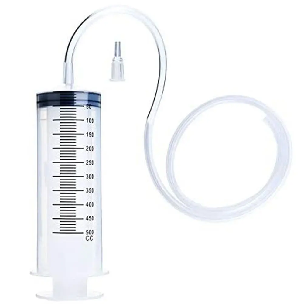 Large Syringe Tubing 500ML Plastic with Tube Converter Cap for Liquid Oil Glue Applicator Experiments Industrial Use | Инструменты