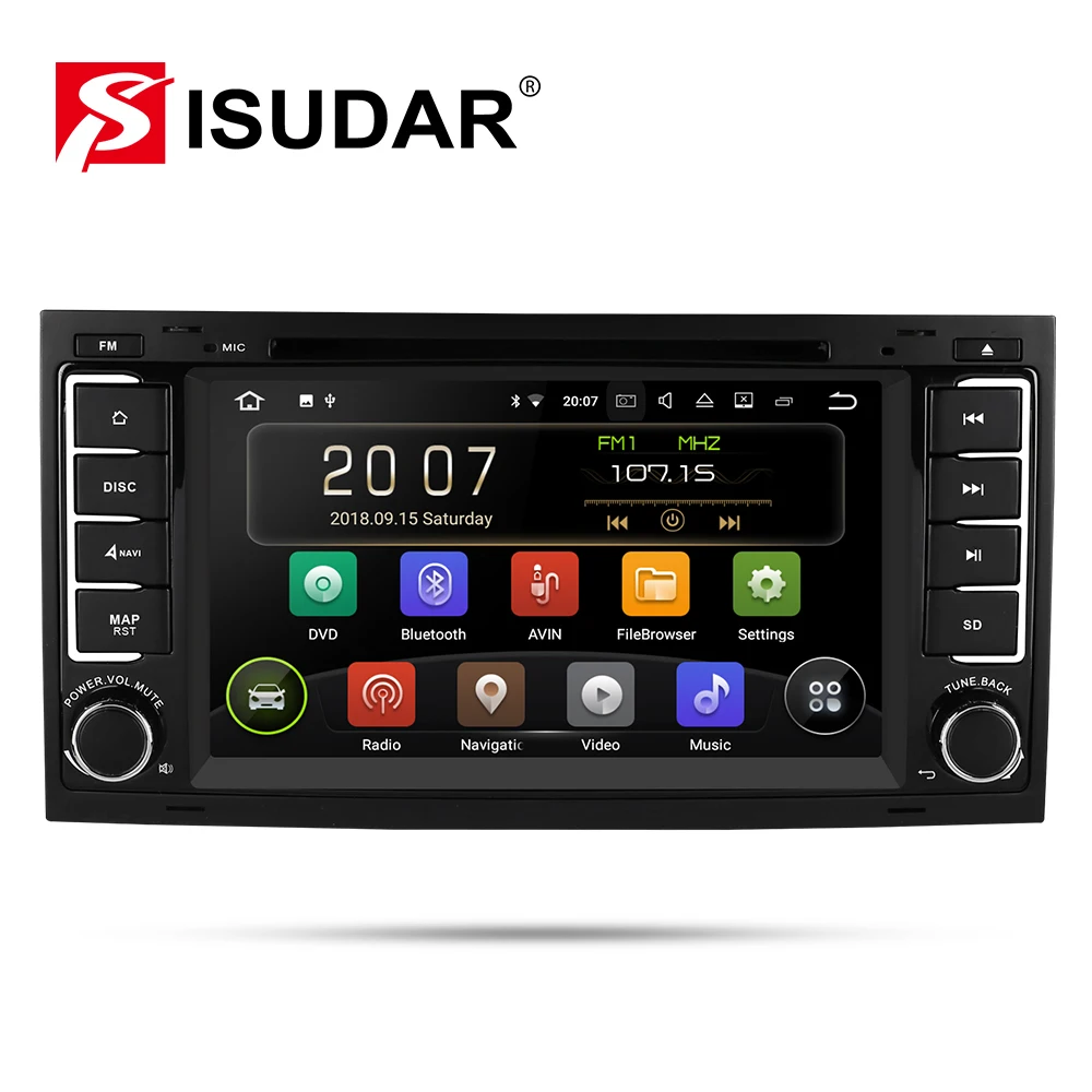 Isudar 2 Din Авто Радио Android 9 для VW/Volkswagen/Touareg CANBUS Автомобильный мультимедийный видео dvd