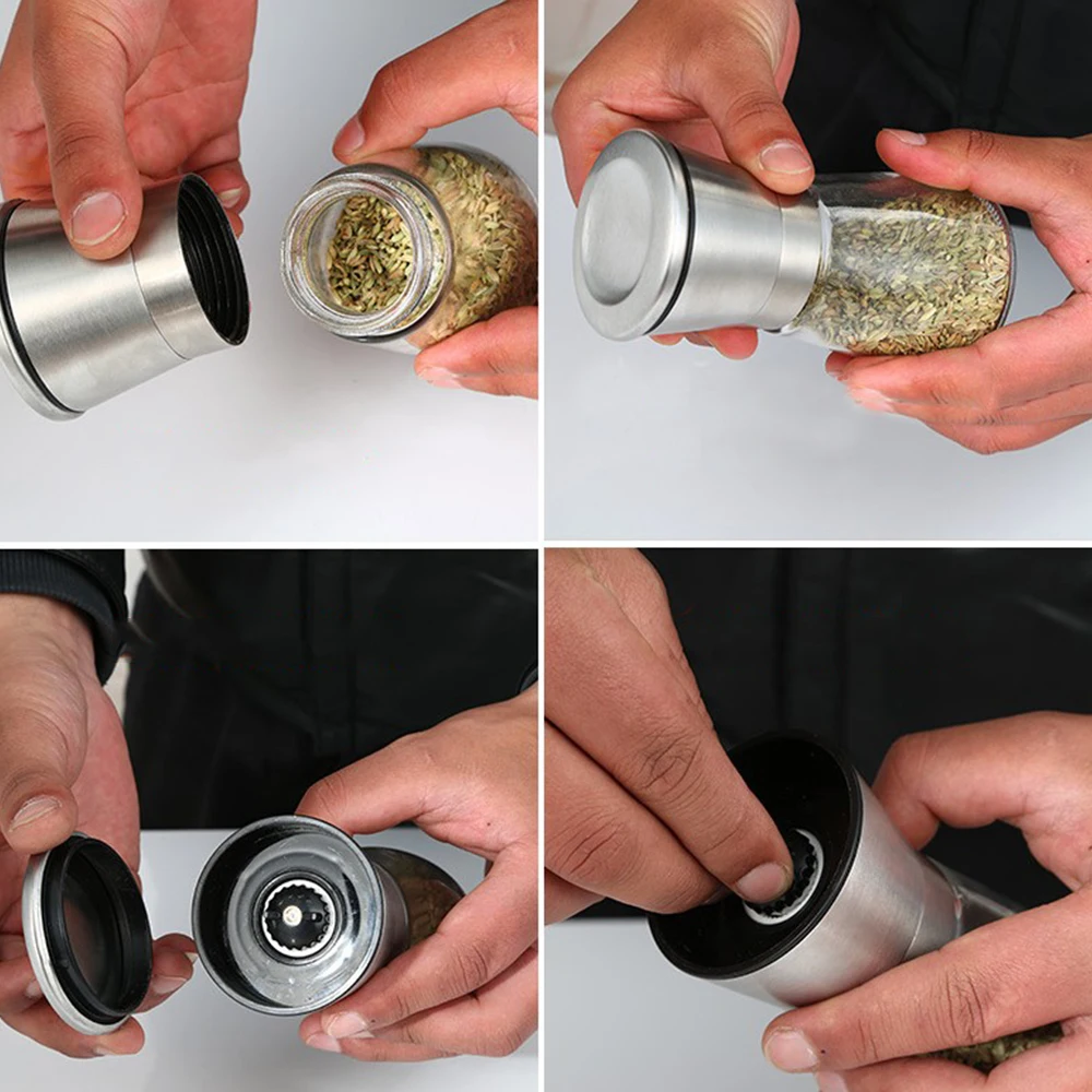 Из 2 предметов прочная ручная мельница для соли и перца комплект