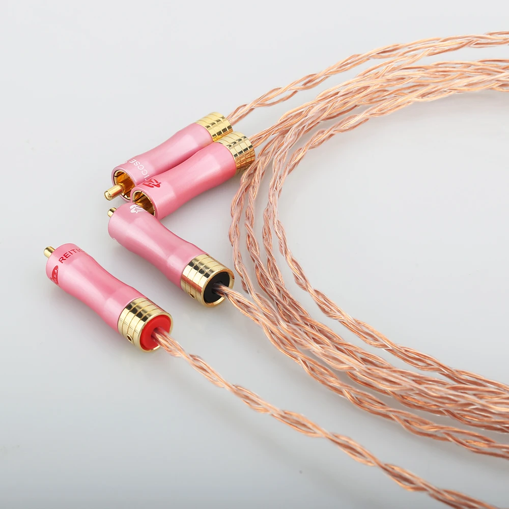 Hifi 8TS 8N OCC одиночный медный посеребренный кабель RCA к цифровой аудио видео