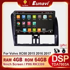 Автомагнитола Eunavi, 9 дюймов, Android, мультимедийный видеоплеер для Volvo XC60 2015 2016 2017, 4 ГБ, 64 ГБ, GPS-навигация, 1 Din, без dvd