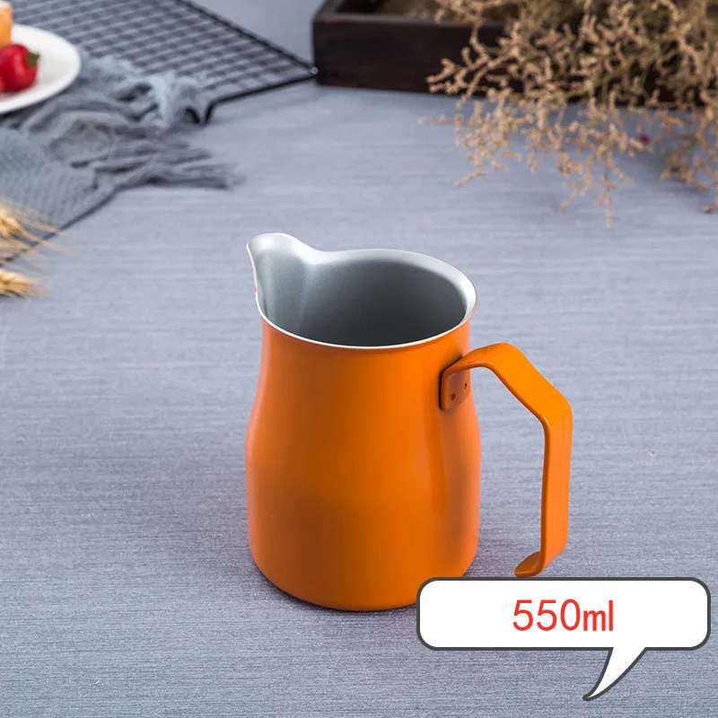 550ml Нержавеющая сталь 350/550/750 мл кружка для взбивания молока эспрессо бариста молочник для кофе Ремесло Кофе Латте Кружка для взбивания молока кувшин - Цвет: 550ml