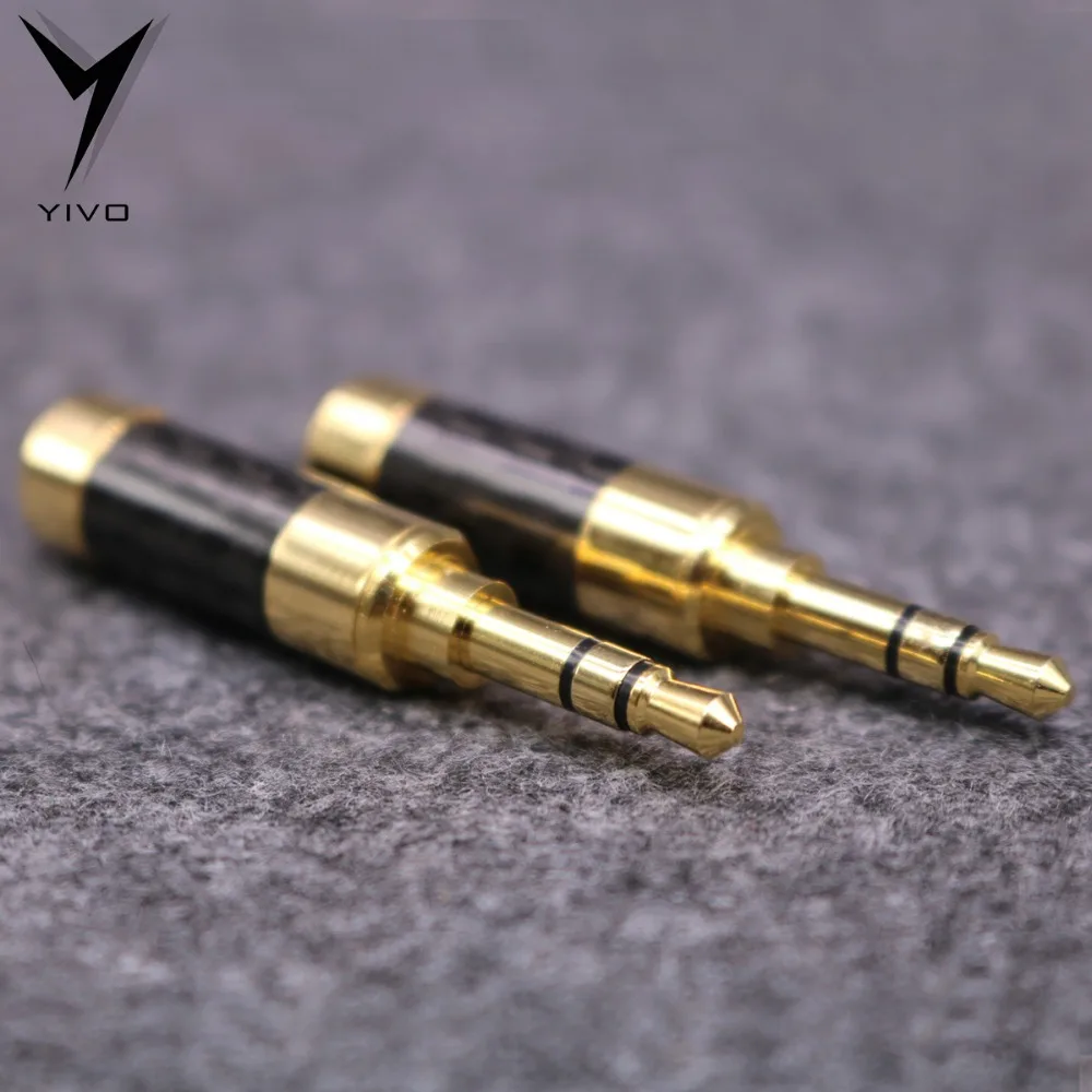10 шт. Hi end позолоченные штекеры YIVO для наушников разъем из углеродного волокна 3 5