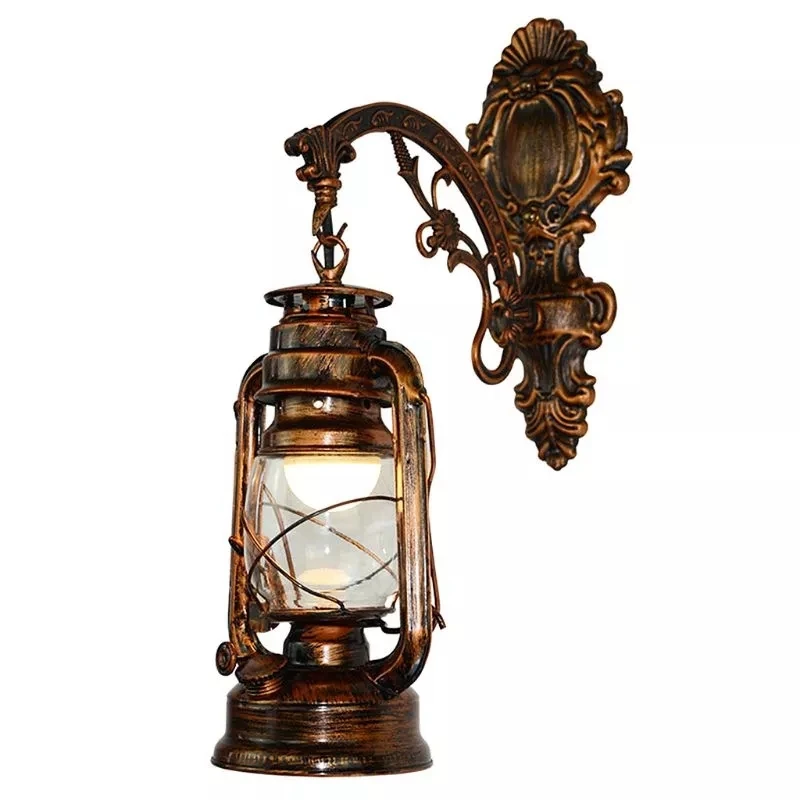 

Винтажный светодиодный настенный светильник, фонарь в стиле ретро с угольным маслом, настенный светильник в Европейском античном стиле